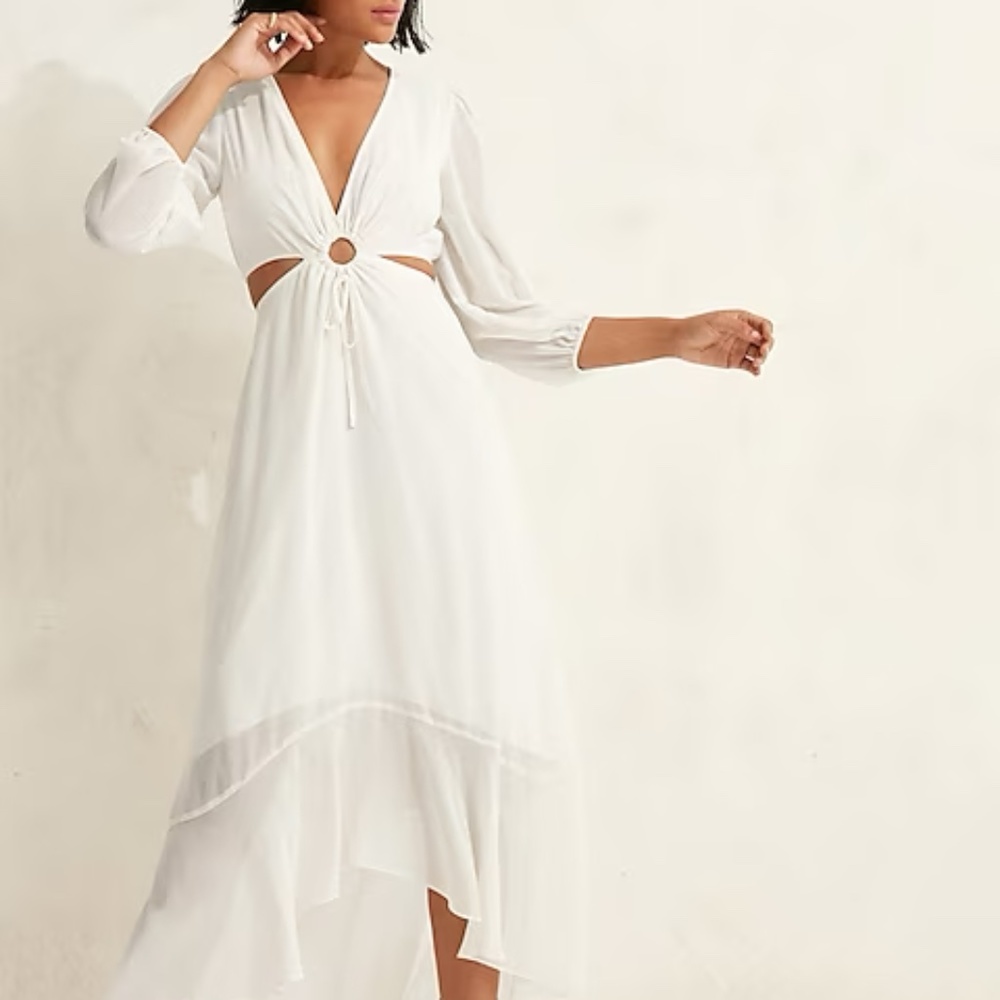 Express O-ring Cutout Maxi Dress, Small